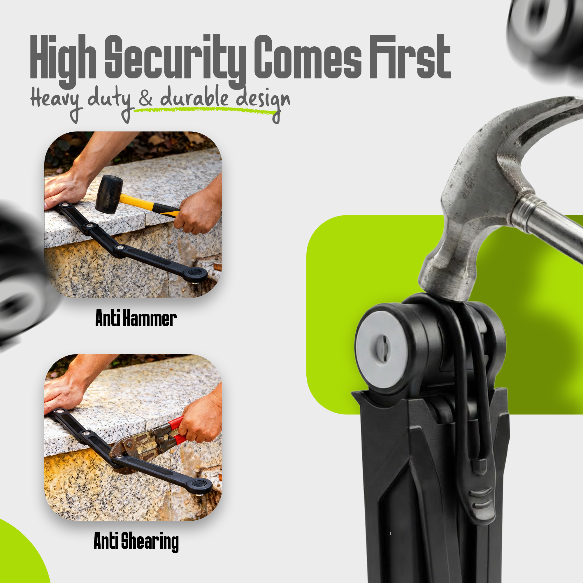 Premium bike lock angle three