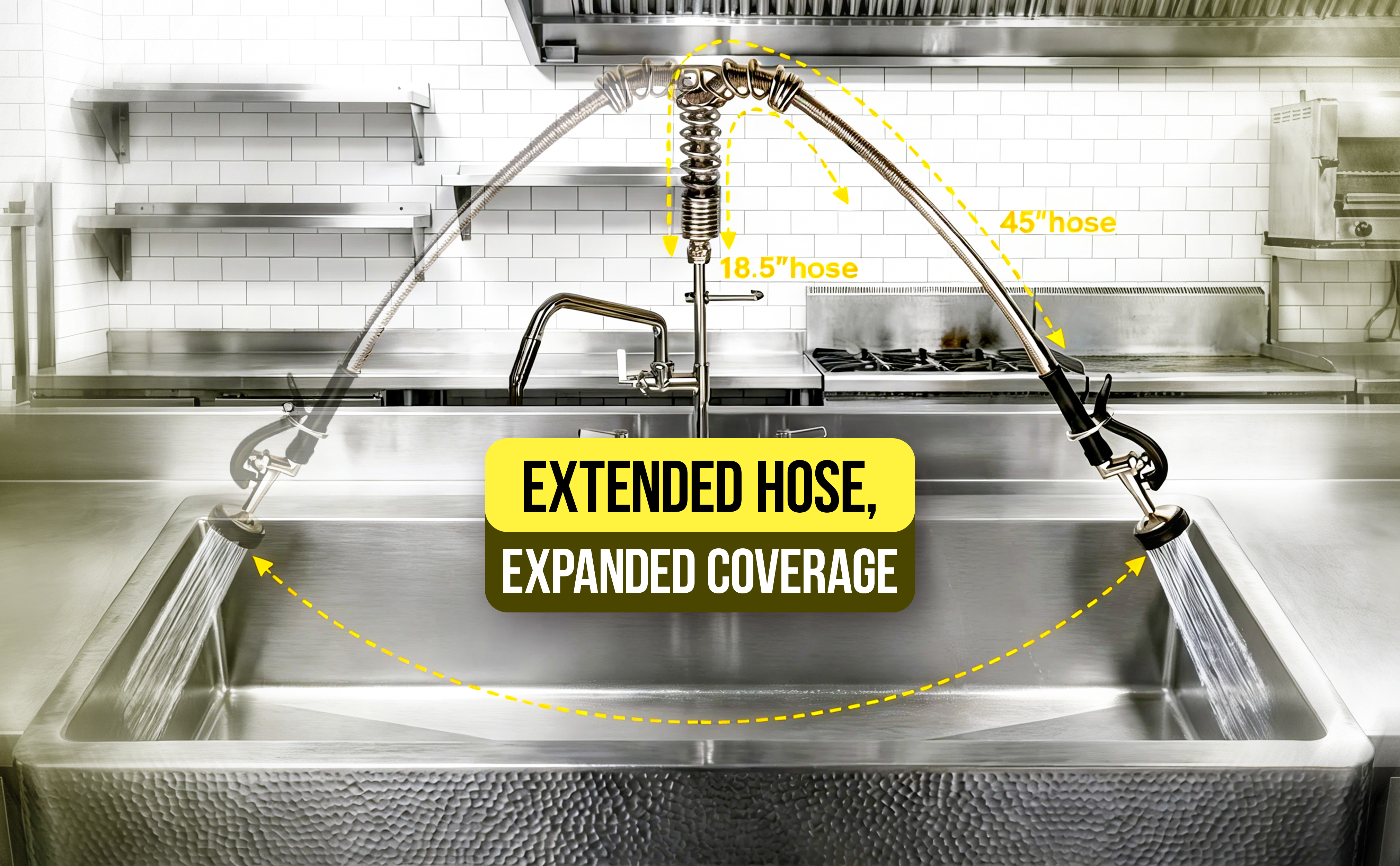 Spray valve with pre-rinse hose A+ module 3