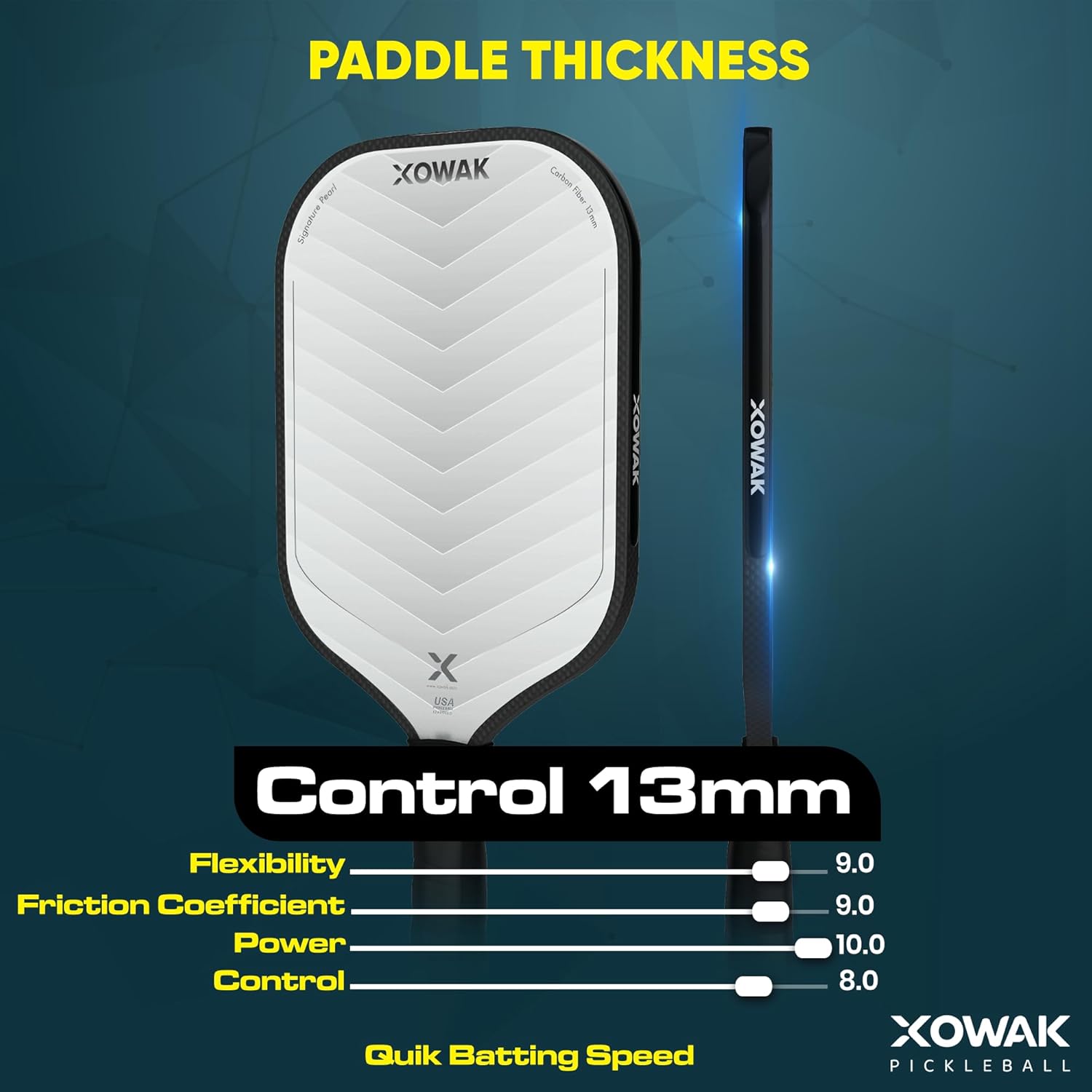 Xowak Pro Pearl paddle angle four